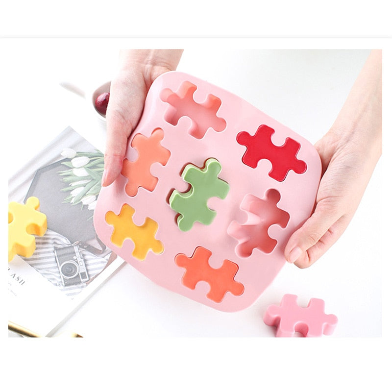 Silicone Puzzle-Piece Ice Tray