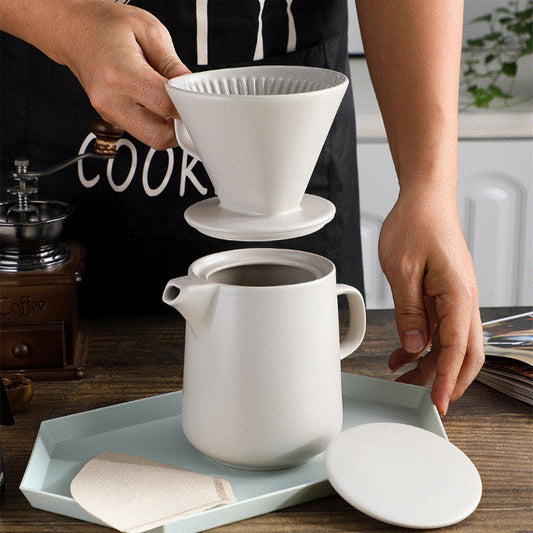 Ceramic Pour Over Drip Coffee Maker Set