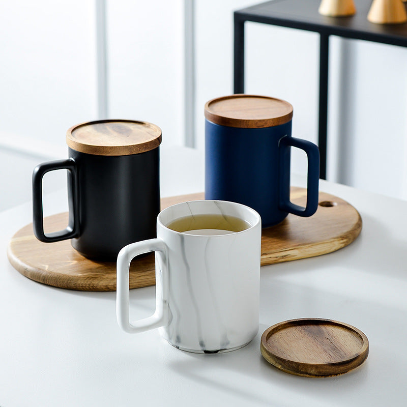 Vintage Coffee Mug with Lid