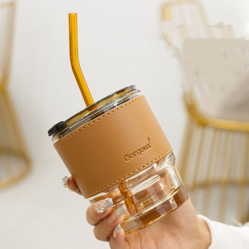 Lux Glass Tumbler with Lid & Straw