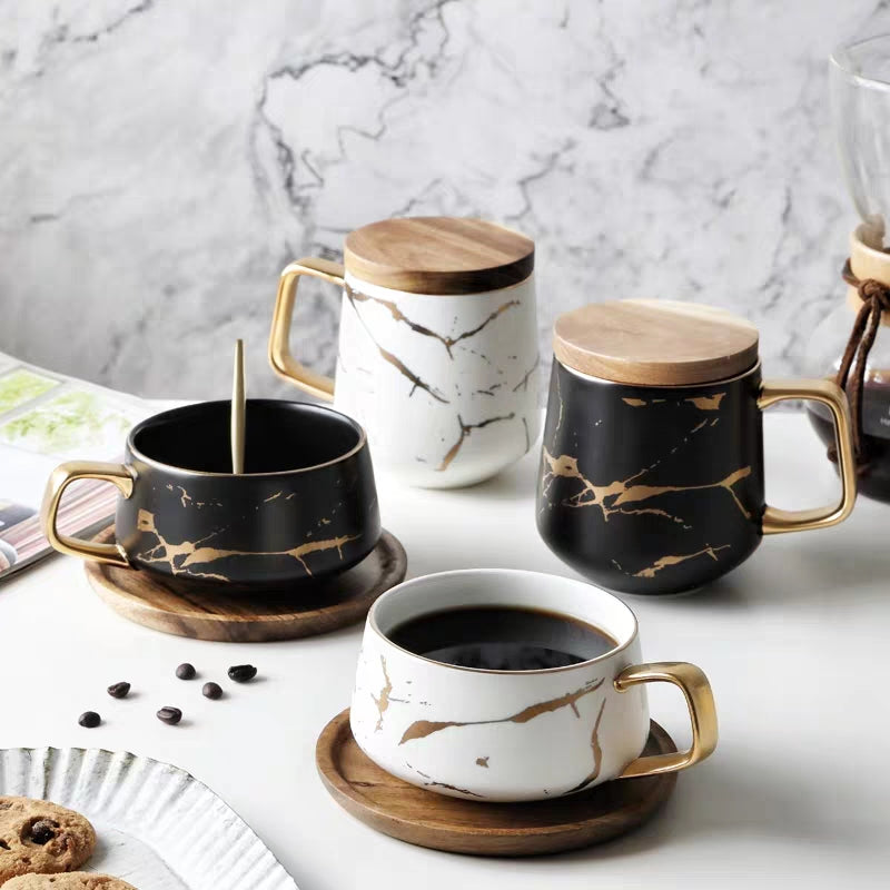 Gold Marble Ceramic Mug