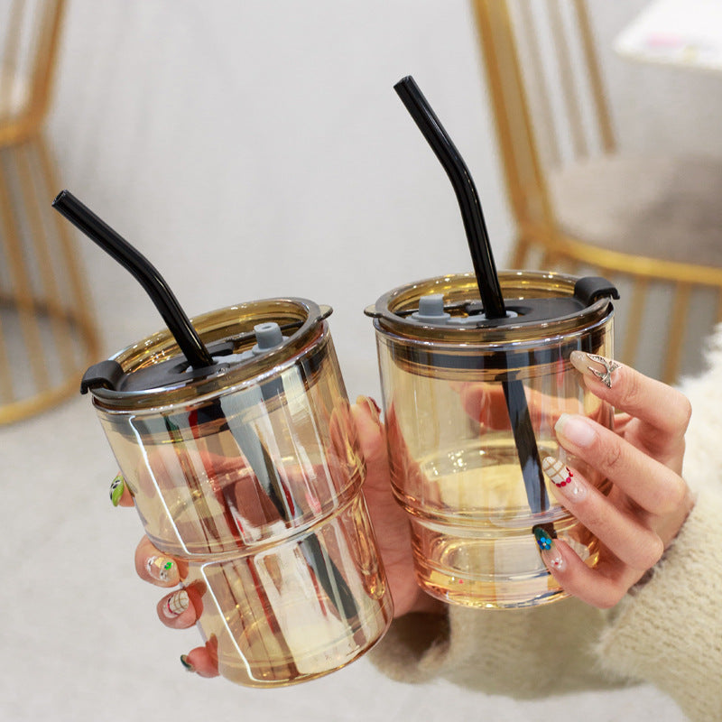 Lux Glass Tumbler with Lid & Straw