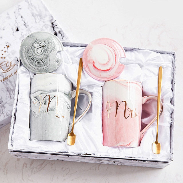 Mr. & Mrs. Marble Mug sets