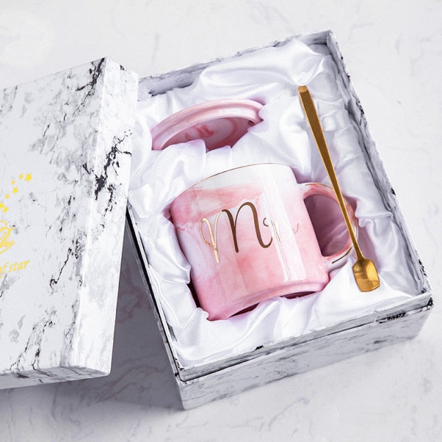 Mr. & Mrs. Marble Mug sets