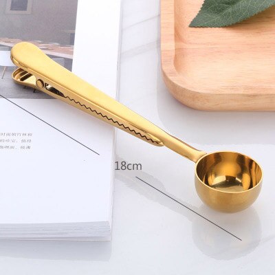 2-in-1 Stainless Steel Coffee Spoon and Sealing Clip