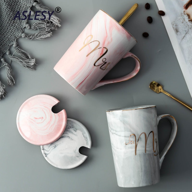 Mr. & Mrs. Marble Mug sets