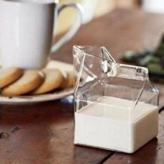 Milk Carton Glass Container