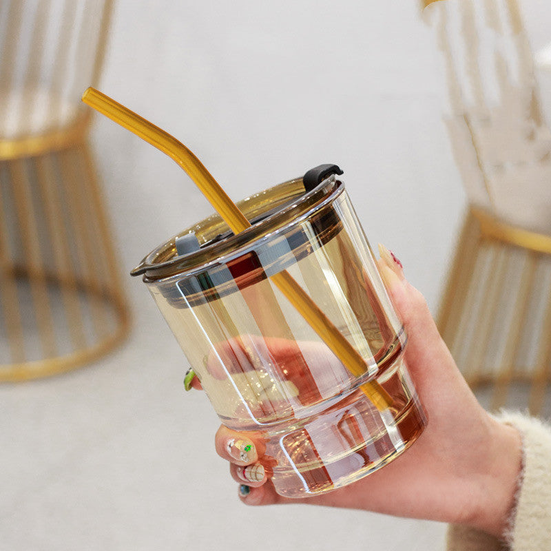 Lux Glass Tumbler with Lid & Straw